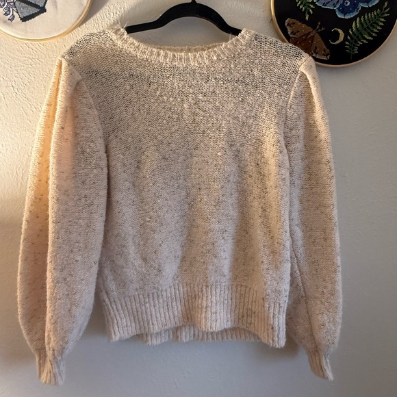 Elegant Light/Blush Pink Sweater with Gold Flecks - Picture 1 of 3
